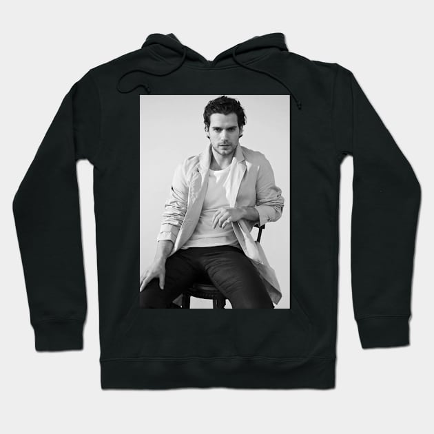 Henry Cavill Image black and white Hoodie by Athira-A